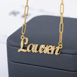 Covered in Crystals Custom Name Necklace - Life Token