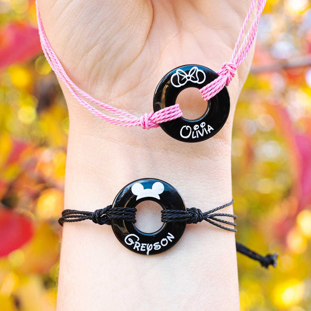 Custom Minnie and Mickey Name Bracelet - Life Token